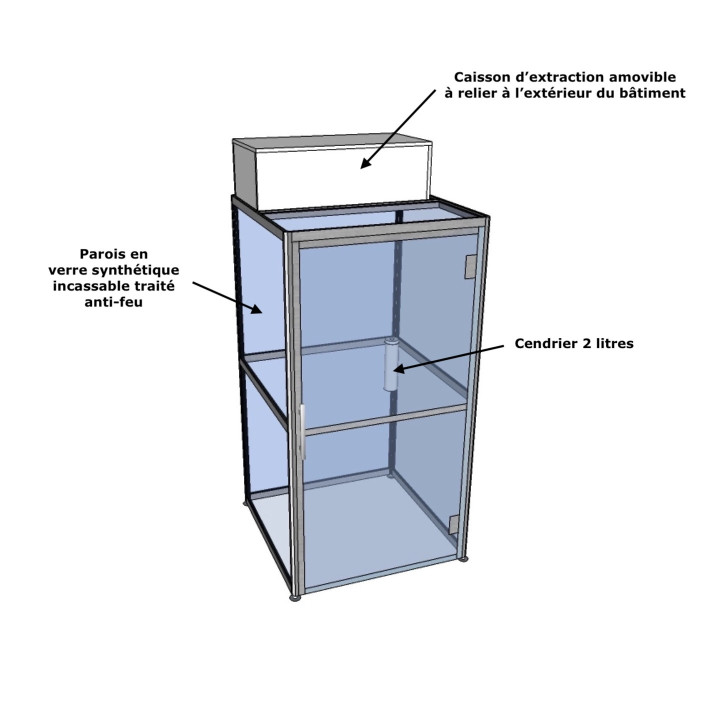 SYCLOP 503 la cabine conforme pour 3 fumeurs maxi facile à vivre